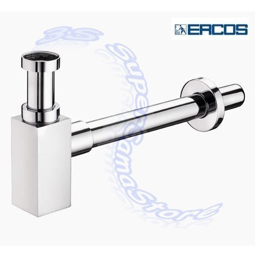 Siphon carré pour évier chromé de 1 1/4 po - PONSI