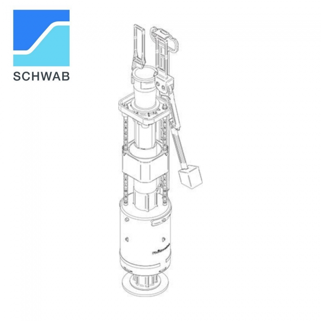 SCHWAB - Robinet de chasse d'eau à double bouton pour réservoir intégré 199