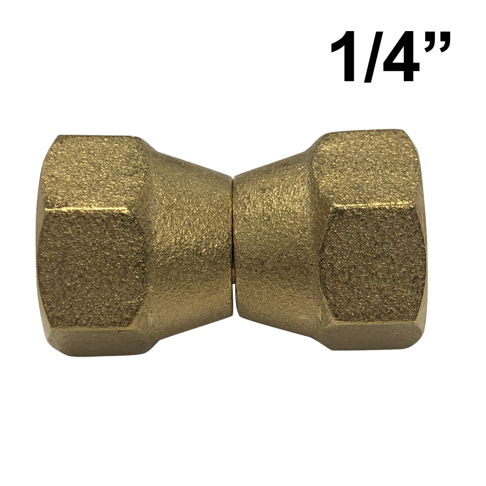 Swivel double union 1/4" SAE nut