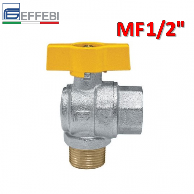 VENUS Angled Gas Ball Valve Male 1/2'' Female 1/2''