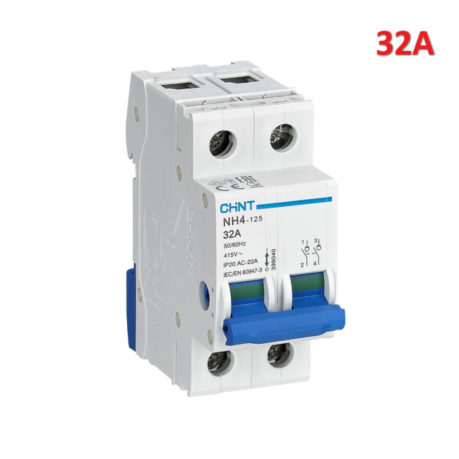 Interrupteur-sectionneur modulaire NH4-125/32-2P 2P 32A
