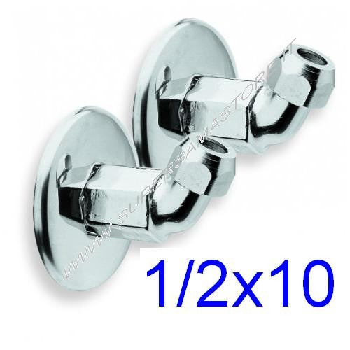 Paire de coudes fixes sous évier 1/2'' x Ø 10 mm