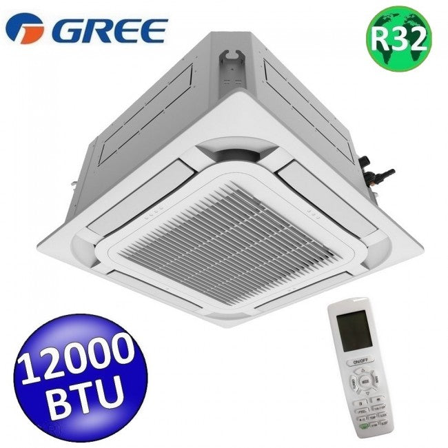 Unité intérieure cassette Gree 12 000 BTU R32, télécommande et grille de panneau TF05 incluses