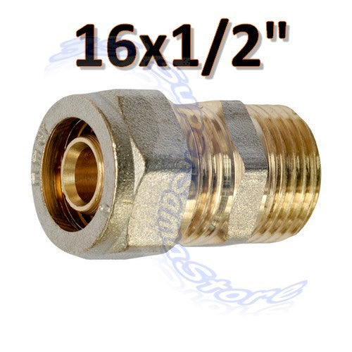 Vis multicouche - Raccord fileté mâle droit 16 x 1/2