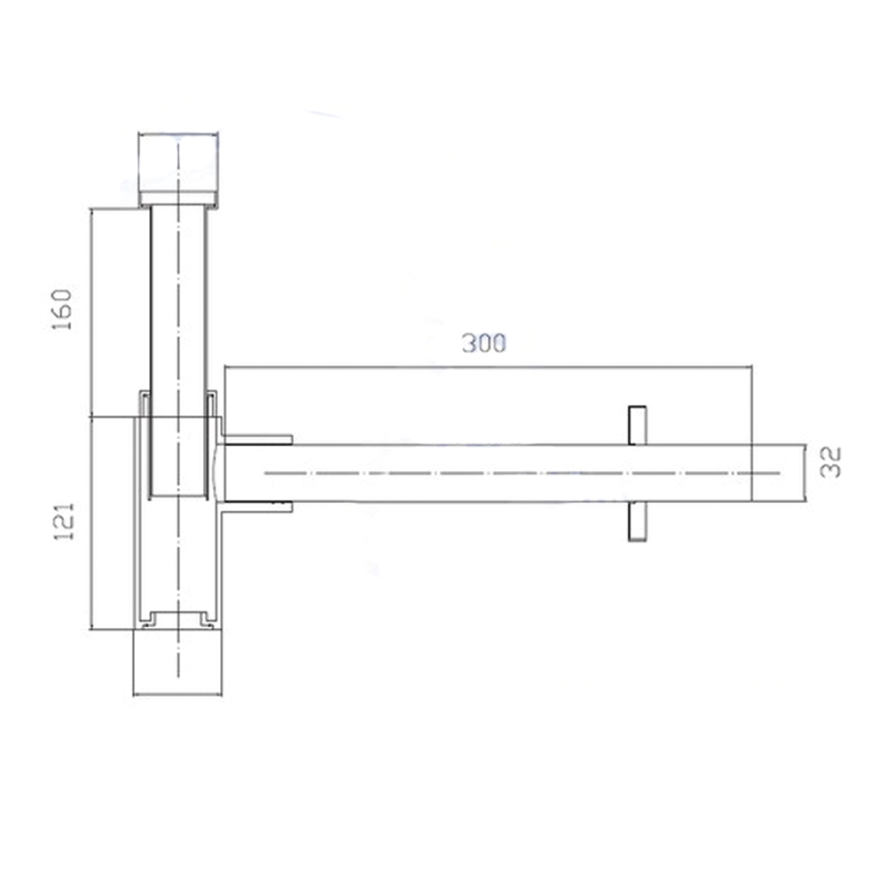 Siphon carré pour évier chromé de 1 1/4 po - PONSI