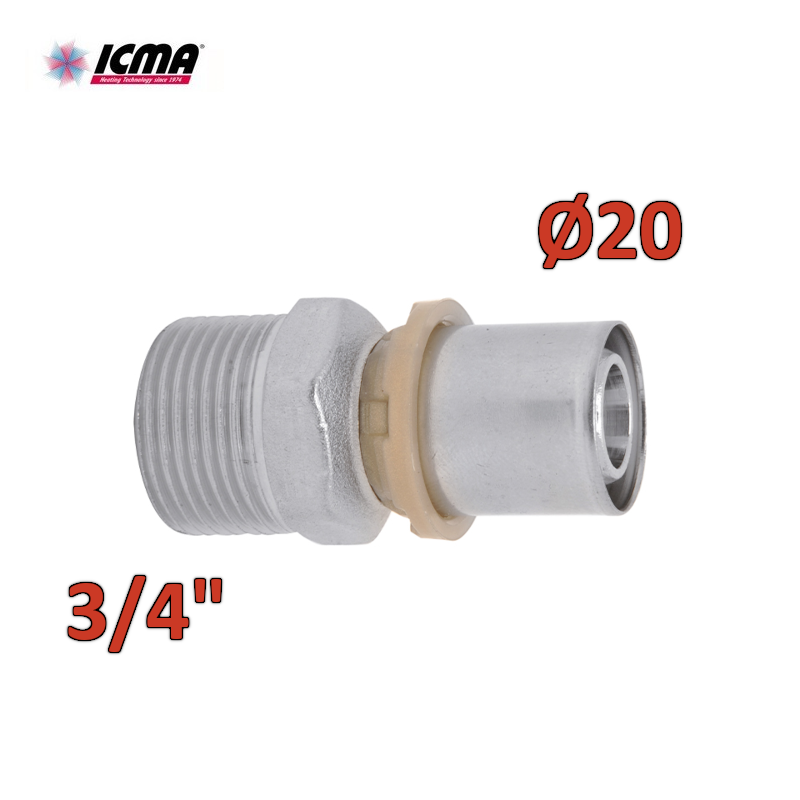ICMA 402 - Raccord mâle droit à sertir 3/4'' x 20 SEMPITER®