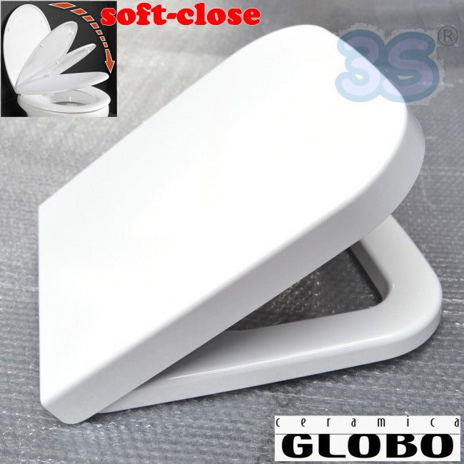 Abattant de toilette à fermeture amortie STONE 45.36 Ceramica Globo - SS026BI