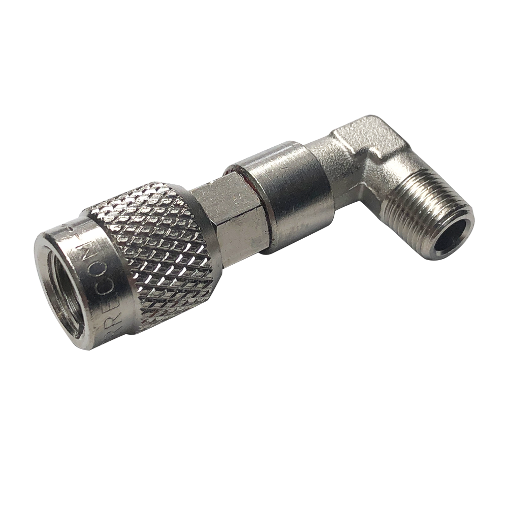 1/4'' SAE Female Swivel x 1/8'' NPT Male Elbow Fitting
