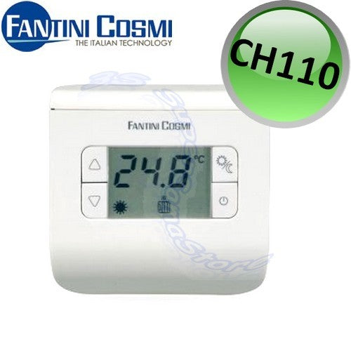 CH110 - Thermostat d'ambiance numérique blanc - Fantini Cosmi
