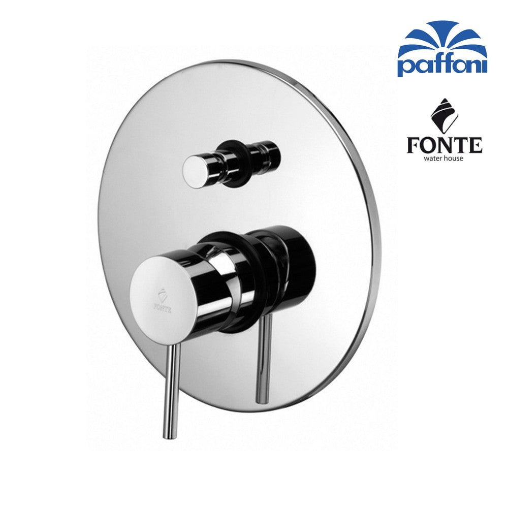 RECESSED SHOWER MIXER WITH 2-WAY DIVERTER PAFFONI FONTE LIG015 CR