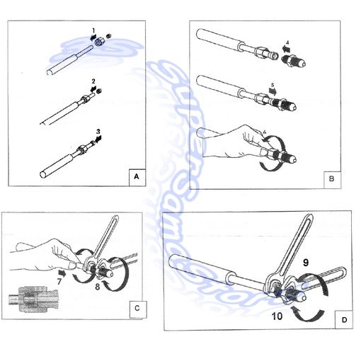 Embout de raccordement auto-évasé 1/4'' pour climatisation en cuivre