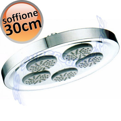 Pommeau de douche rond Ø 30 cm - 5 jets séparés
