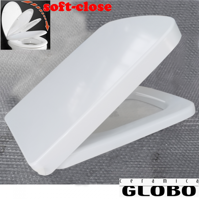Abattant de toilette à fermeture amortie d'origine RELAIS Ceramica Globo - RE020BI