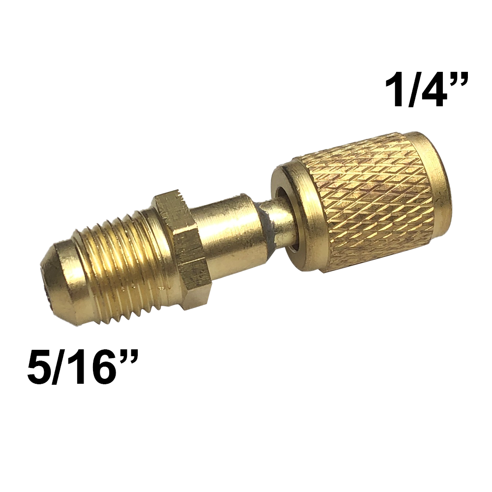 Reduced swivel fitting M 5/16'' x F 1/4'' with cotter pin holder