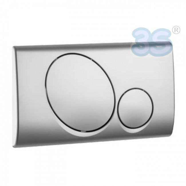 Plaque à double bouton chromée satinée pour EASYFIX et EUROPA DUO