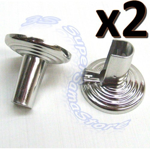 Rosace chromée pour cache-tuyau de radiateur - 2 pièces