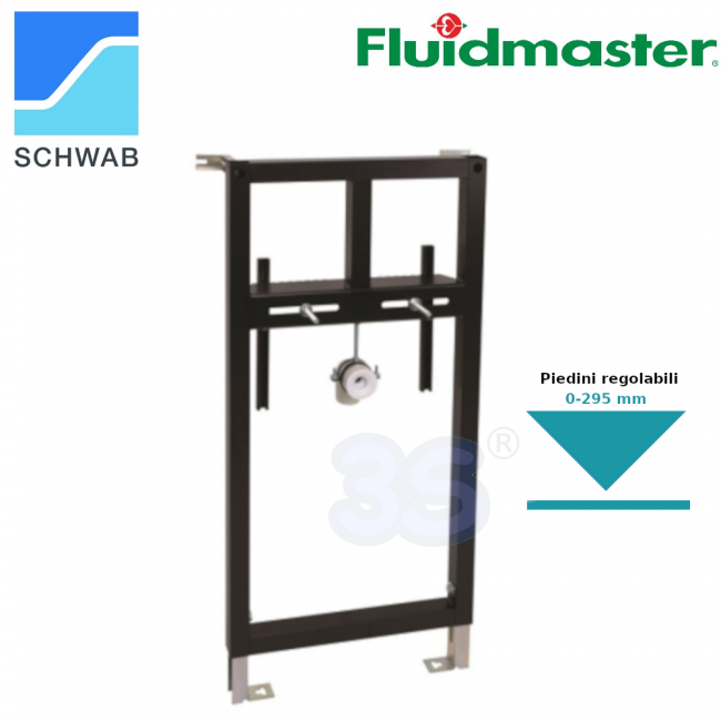 Support pour lavabo suspendu sur murs préfabriqués, en plaques de plâtre ou en maçonnerie - SCHWAB