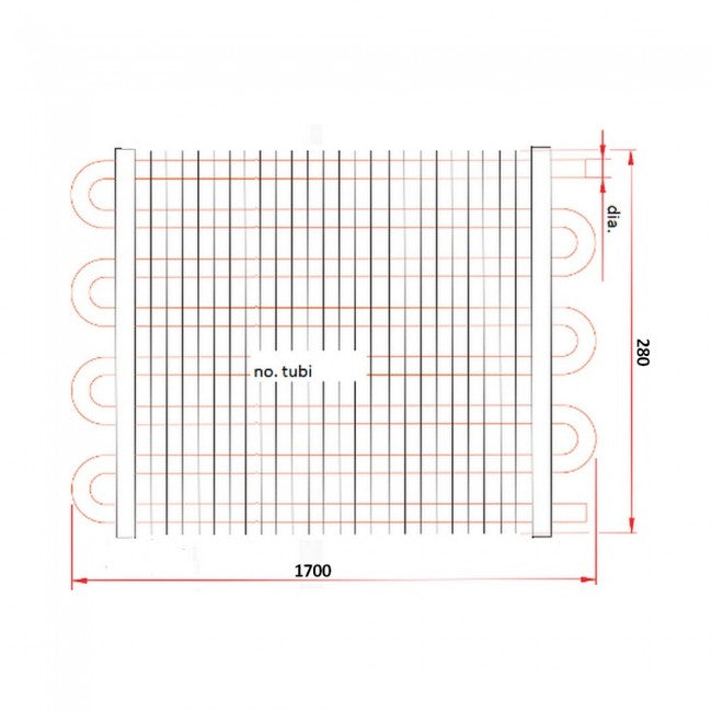 Static under-counter evaporator with one row - ESB1