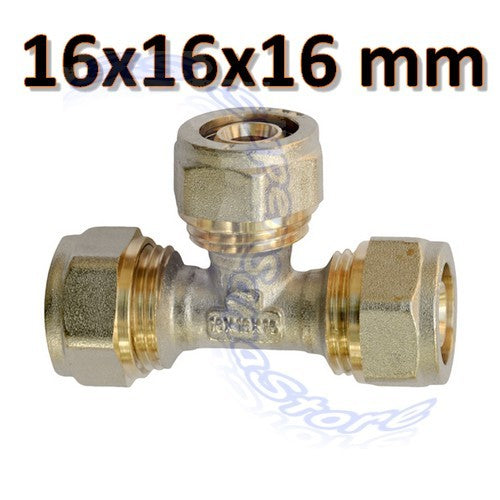 Vis multicouche - Raccord en T à 90°, diamètre 16 mm