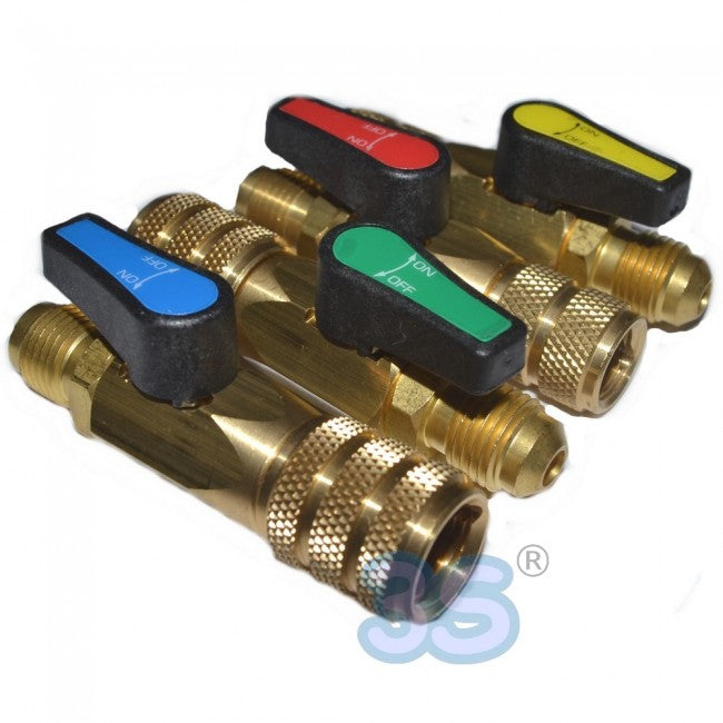 Kit de 4 vannes à bille - 2 x 5/16'' + 2 vannes réduites 1/4'' F x 5/16'' M