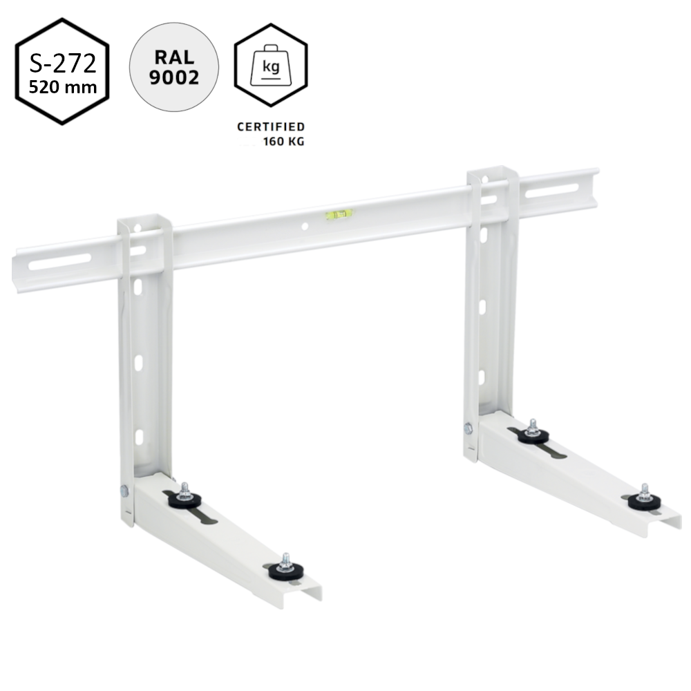 SUPPORT D'UNITÉ EXTÉRIEURE DE CLIMATISATION - BRAS DE 52 CM - CAPACITÉ 160 KG