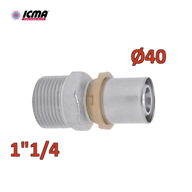 ICMA 402 - Raccord mâle droit à sertir 1''1/4 x 40 SEMPITER®