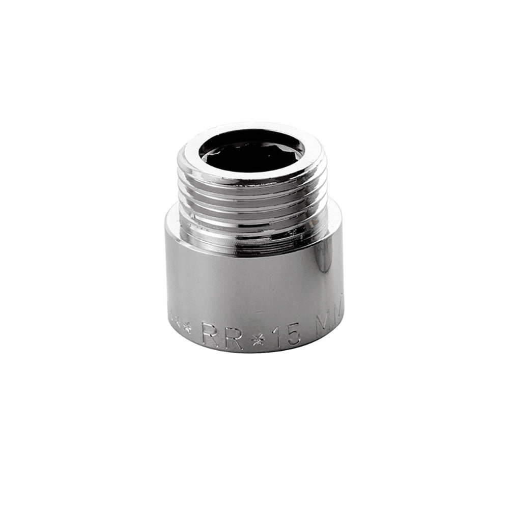 Rallonge mâle/femelle 3/8'' en laiton chromé - Longueur 15 mm