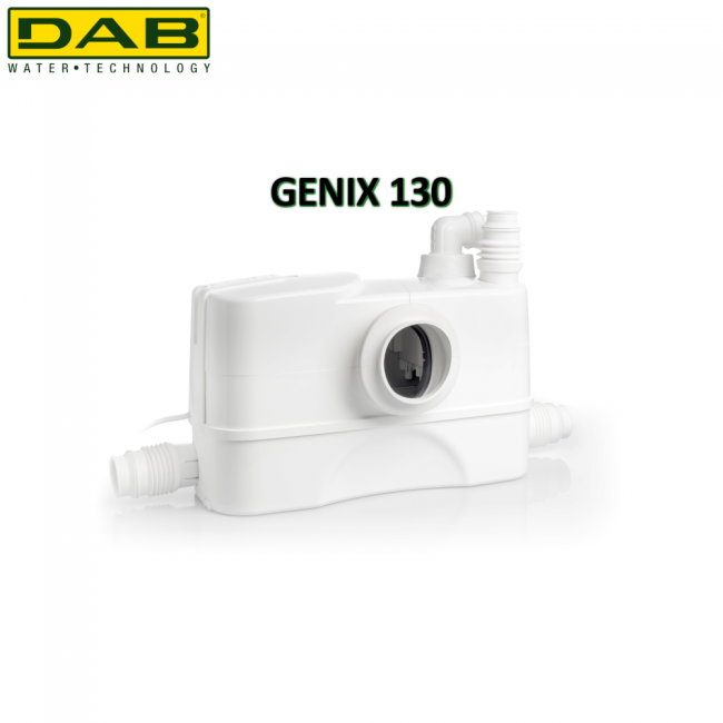 Broyeur de type Sanitrit pour toilettes + 3 sorties supplémentaires - DAB GENIX 130 - ultra silencieux