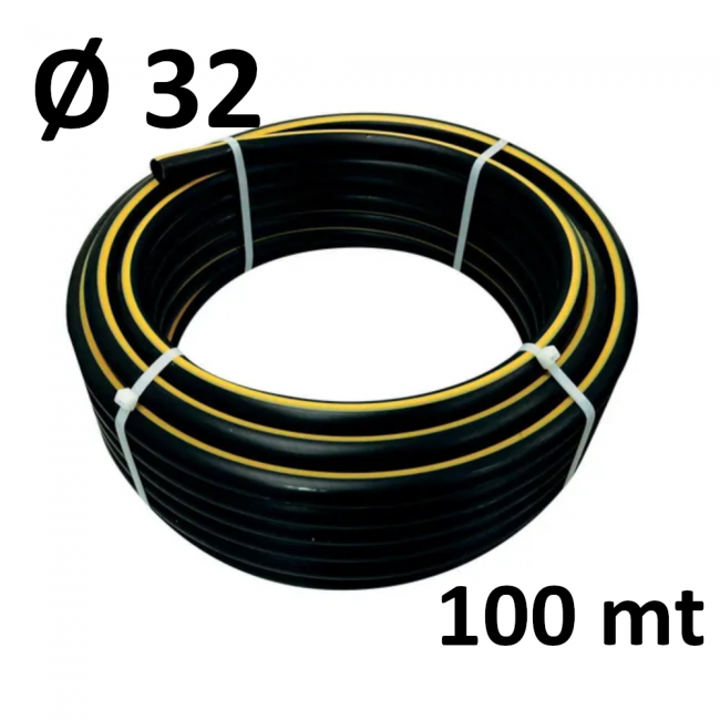 Rouleau de 100 MT - tuyau en polyéthylène haute densité Ø 32 mm PE 80 NUPIGAS