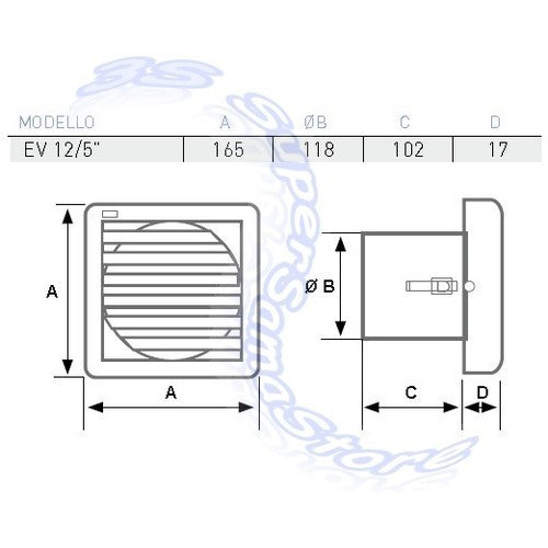 EV 12/5'' S ASPIRA Fantini Helical Extractor for Ø 120 mm Hole