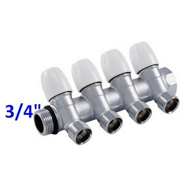 4-way distribution manifold with shut-off valves MF 3/4''