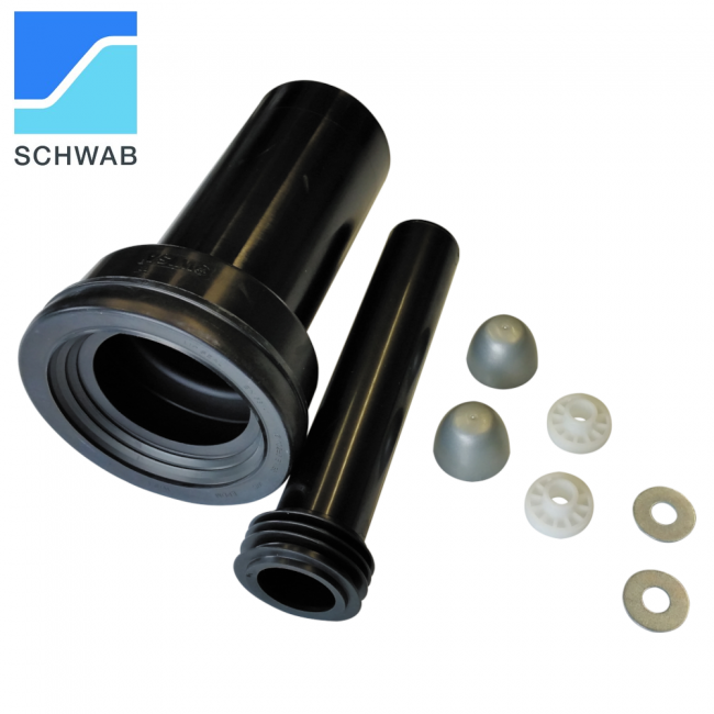 Kit de raccordement universel pour WC suspendu L=230 mm - tuyau + évacuation