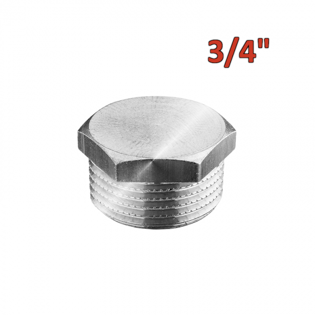 ICMA 237 - Bouchon hexagonal chromé 3/4'' mâle