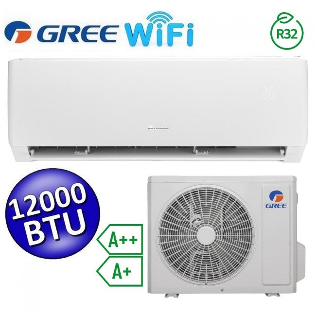 Gree - PULAR Climatiseur mono-inverter 12000 BTU, classe A++/A+, fonction Wi-Fi, R32