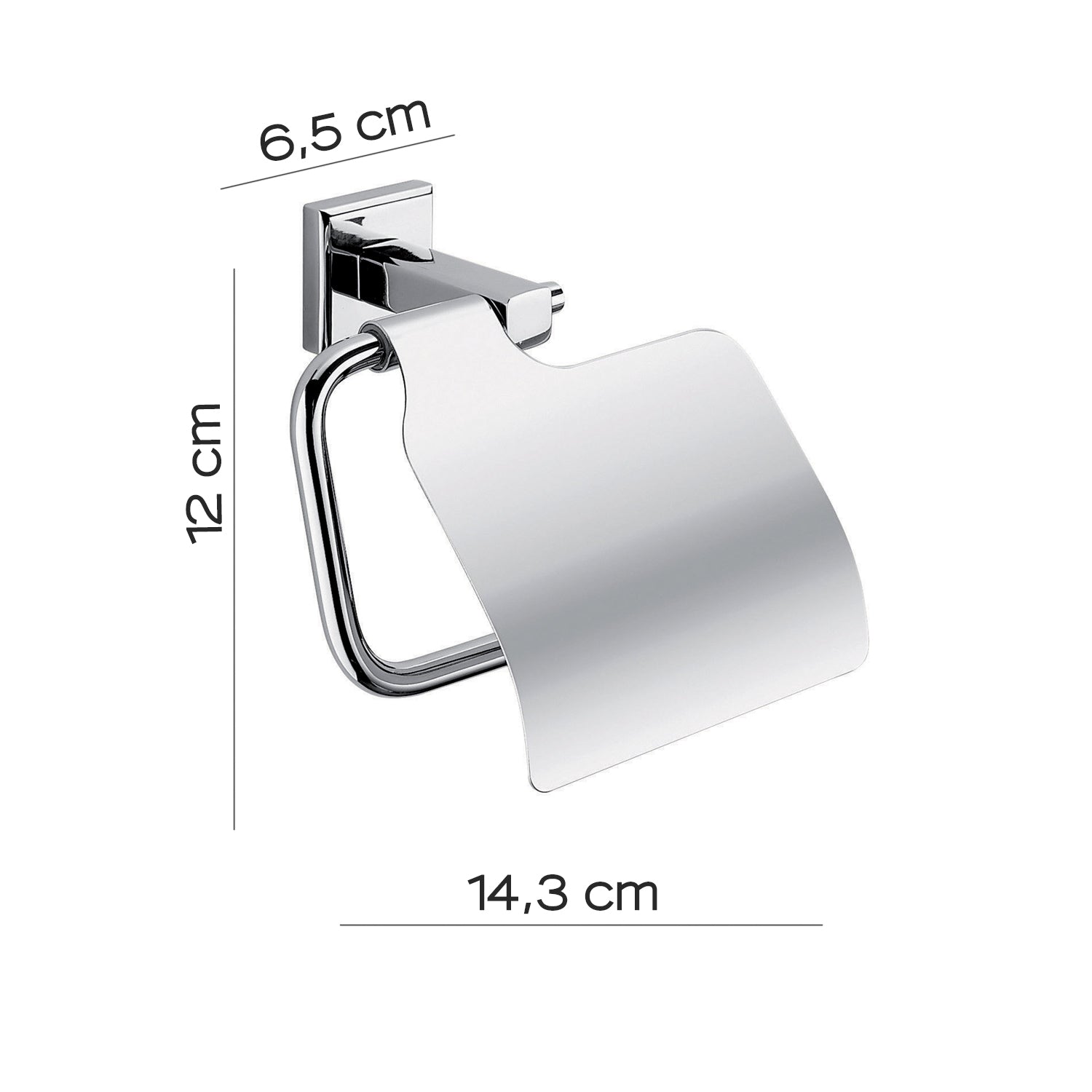 Porte-rouleau de papier en acier inoxydable avec couvercle - COLORADO GEDY
