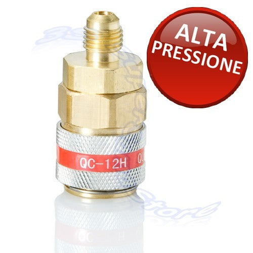 Raccord rapide droit haute pression 1/4 SAE - Gaz R134A