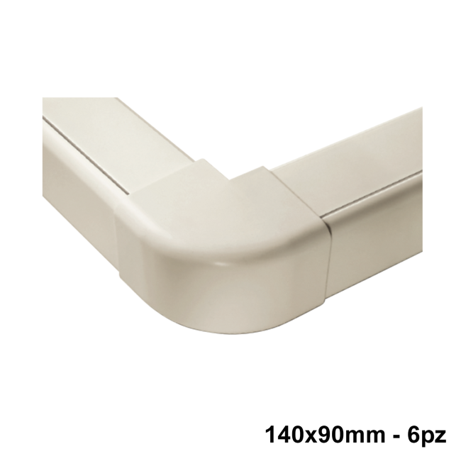 External corner fitting for 140x90mm trunking - pack of 6 PCS