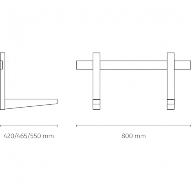 Support universel noir réglable à dégagement rapide pour horloge - Bras de 46,5 cm - Capacité de charge : 160 kg