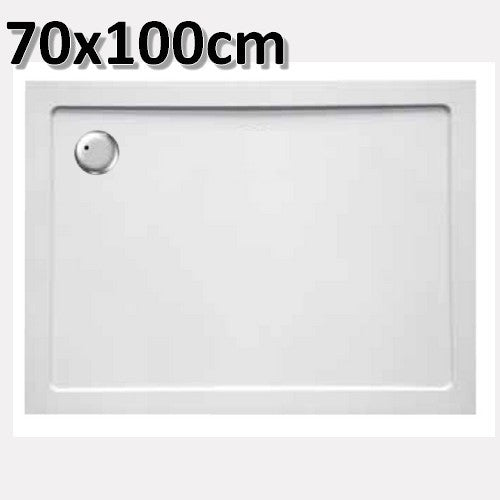 Receveur de douche rectangulaire en acrylique 70 x 100 cm - épaisseur ultra-plate 3,5 cm