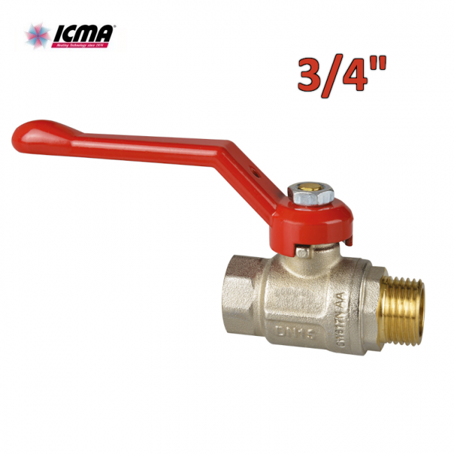 ICMA 352 - Ball valve - M/F 3/4'' thread - Long lever