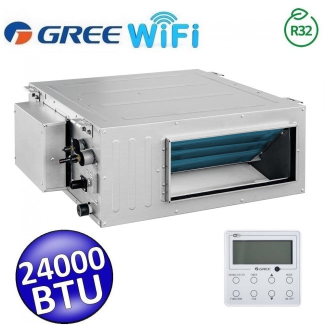 Unité intérieure gainable Gree 24000 Btu R32 - commande murale avec WiFi (GREE10194)