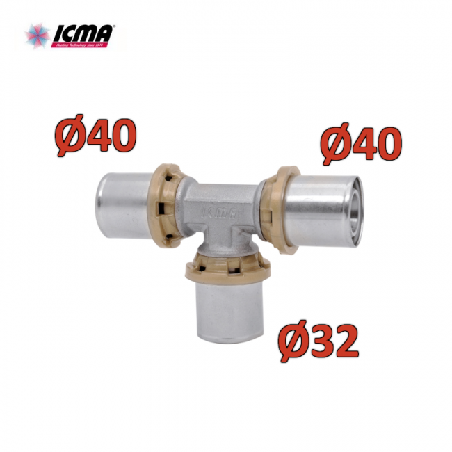 Raccord en T ICMA 406 - 40x32x40 SEMPITER®