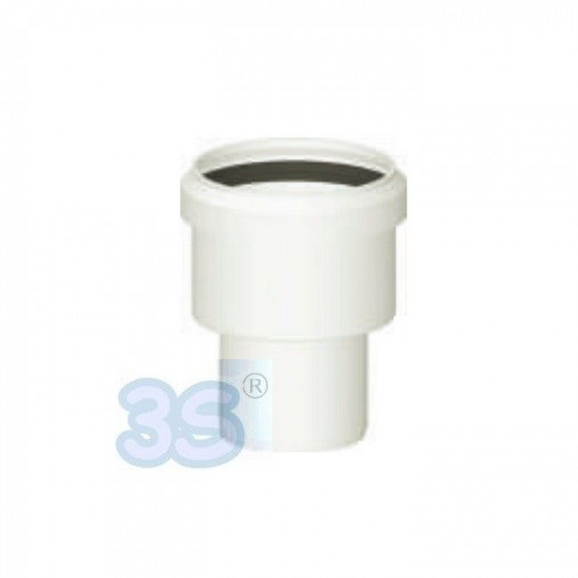 Supplément PPS 60 M x 80 F pour système de conduit de fumée extérieur à simple paroi