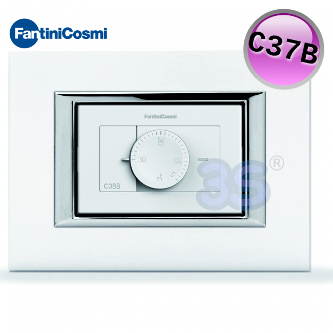 C37B - Flush-mounted room thermostat powered by 230V-50Hz Fantini Cosmi