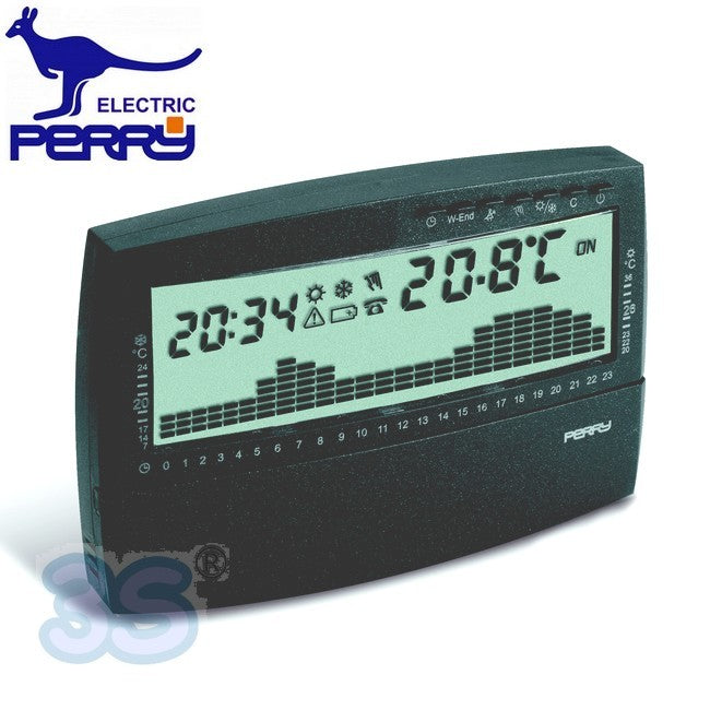 Perry 1CRCR017AG - Anthracite UP & DOWN Series Digital Daily Wall Thermostat