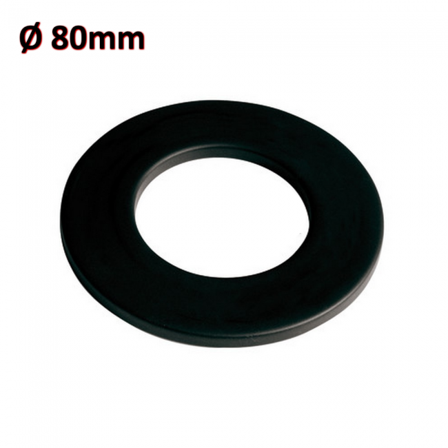 Rosace murale en silicone noir Ø 80 mm