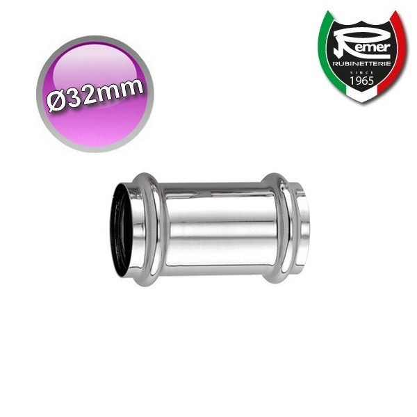 Manchon de connexion universel, en laiton chromé, Ø 32 mm
