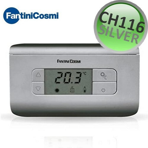CH116 - Digital room thermostat, silver - Fantini Cosmi
