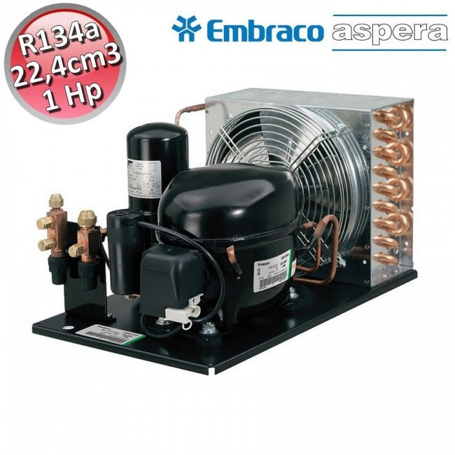 Groupe de condensation à palettes UNJ6220Z Embraco Aspera gaz R134A MHBP