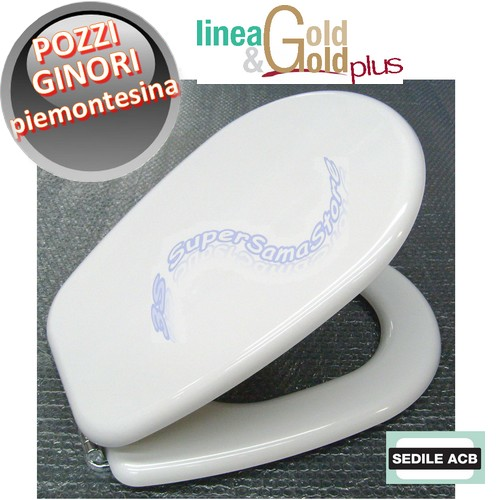 Abattant de toilettes PIEMONTESINA Pozzi Ginori à âme en bois - Gamme ACB GOLD
